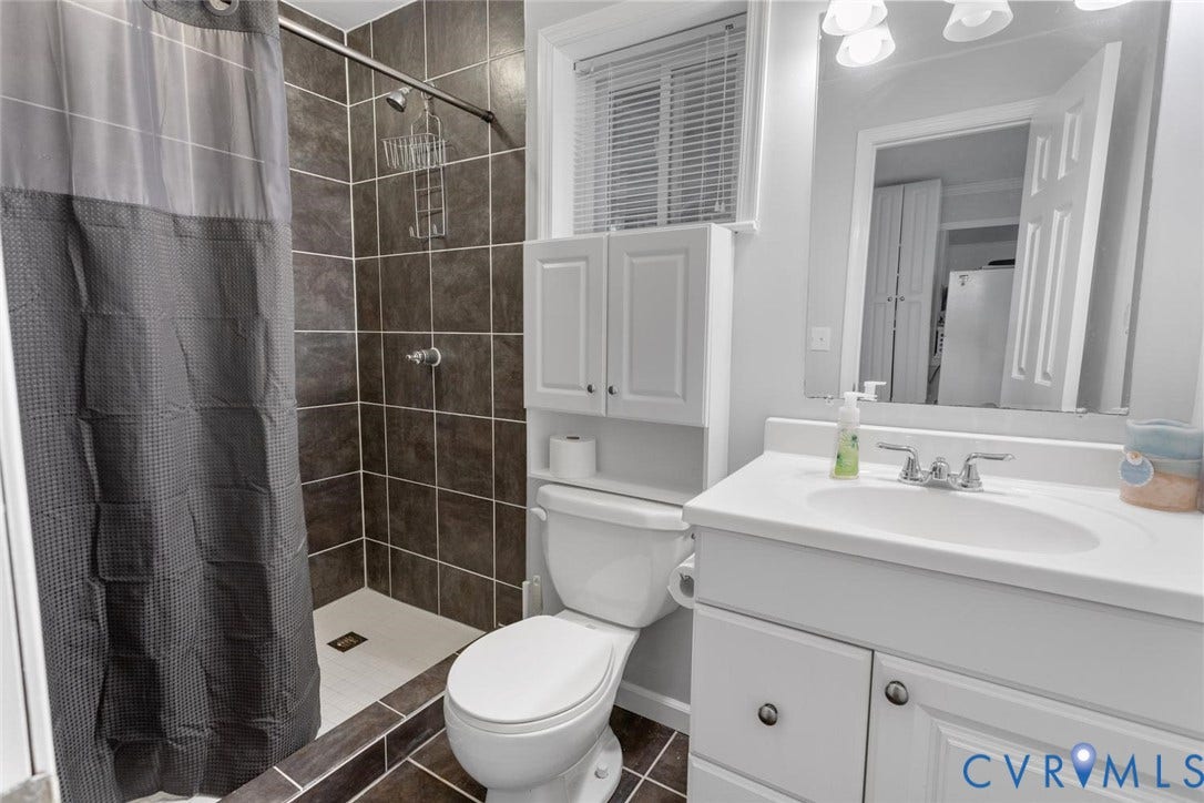13911 Deer Thicket Lane, Midlothian, VA 23112 Full bathroom in the basement complete wiht a tiled shower - this makes for the perfect "pool bath"