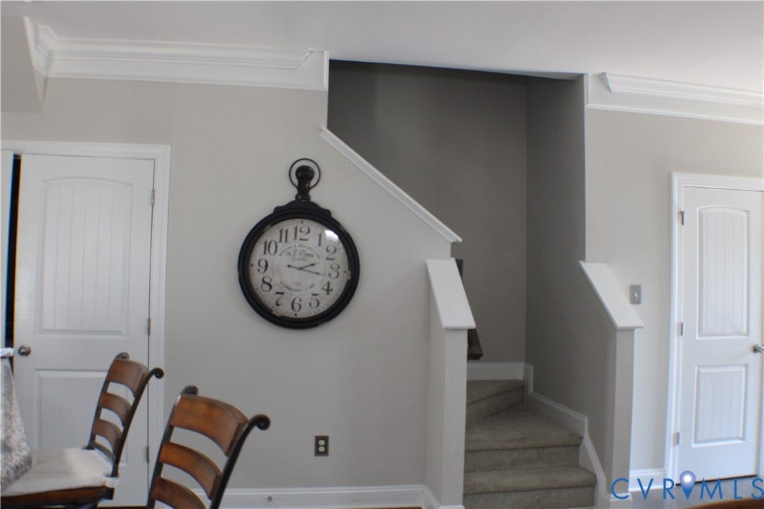 7016 Hawser Lane, Watermark, North Chesterfield, VA 23234 View from first floor w/ crown molding t/o leading to second floor!