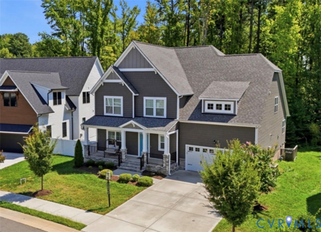 10963 Little Five Loop, Henrico, VA 23059 Craftsman-style exterior with gray siding, white trim, and a prominent front porch
