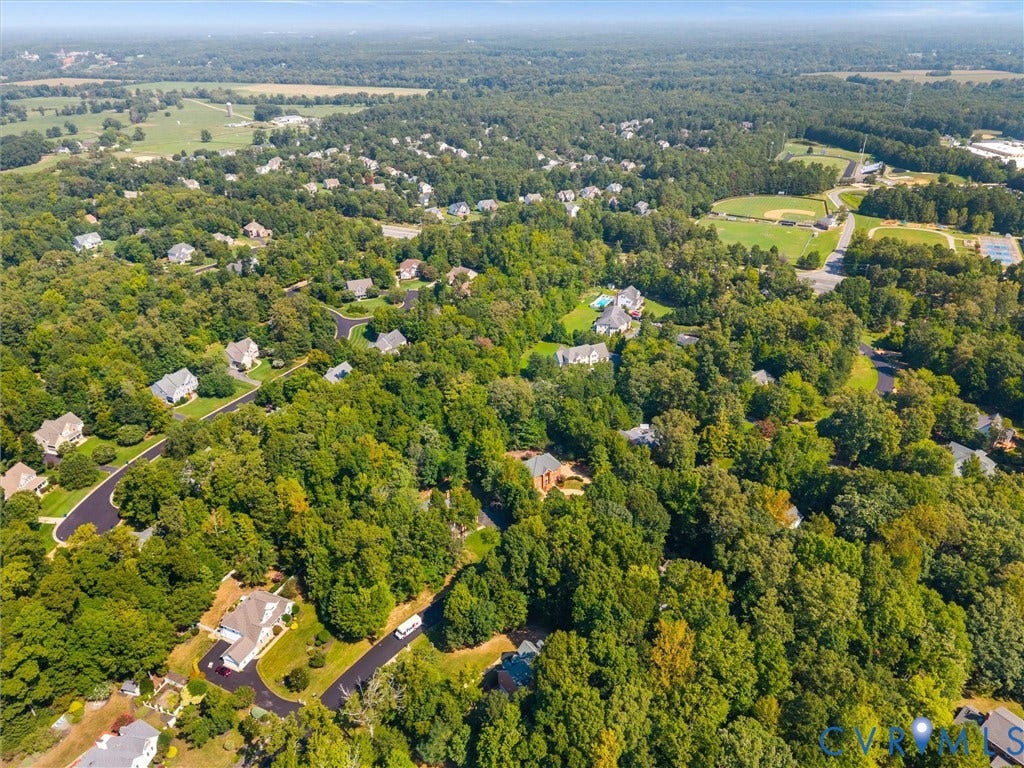 View from the house north towards JRHS & Robious Landing Park/the James River.
