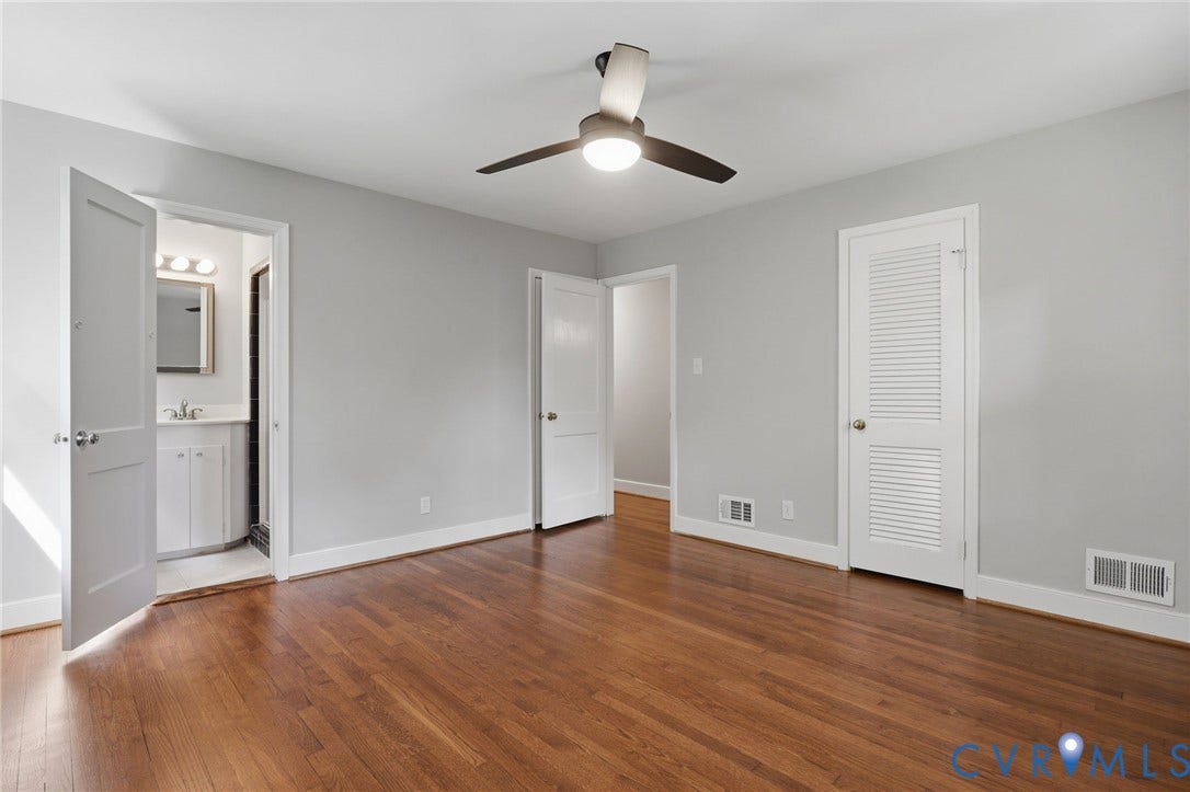 8349 Charlise Road, Oxford, Richmond, VA 23235 Hardwood flooring and light gray walls