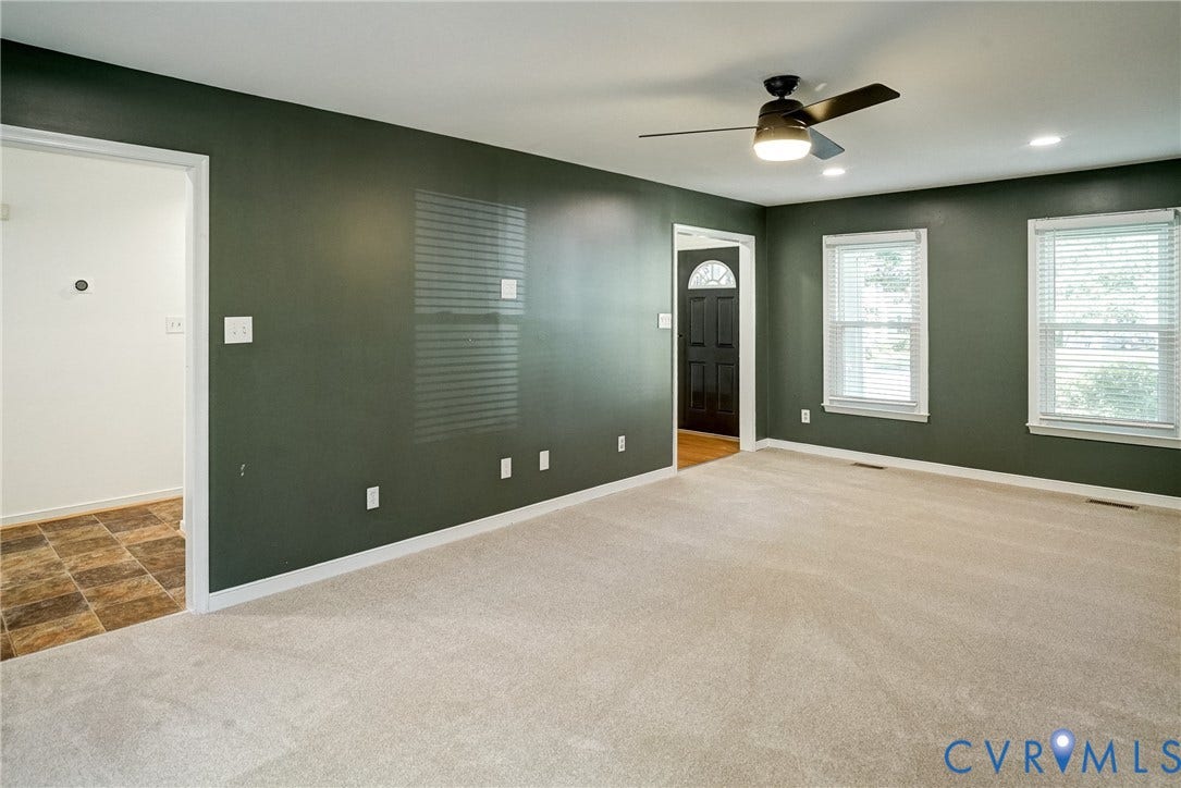 2388 Horsley Drive, Henrico, VA 23233 House has nice flow. Access living room from foyer and kitchen
