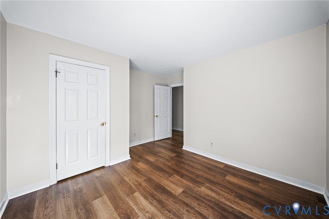 1608 Queens Point Drive, Henrico, VA 23238 Room featuring wood-finish flooring, neutral wall paint, and two six-panel interior doors