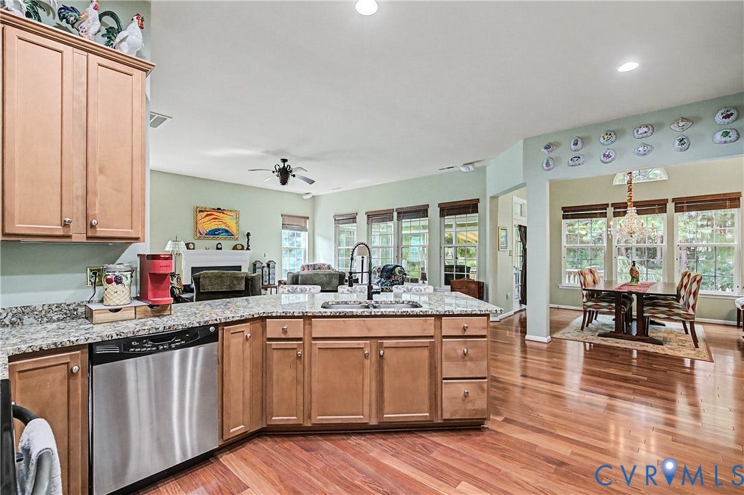 Kitchen Overlooking Dining Room - Family Room.