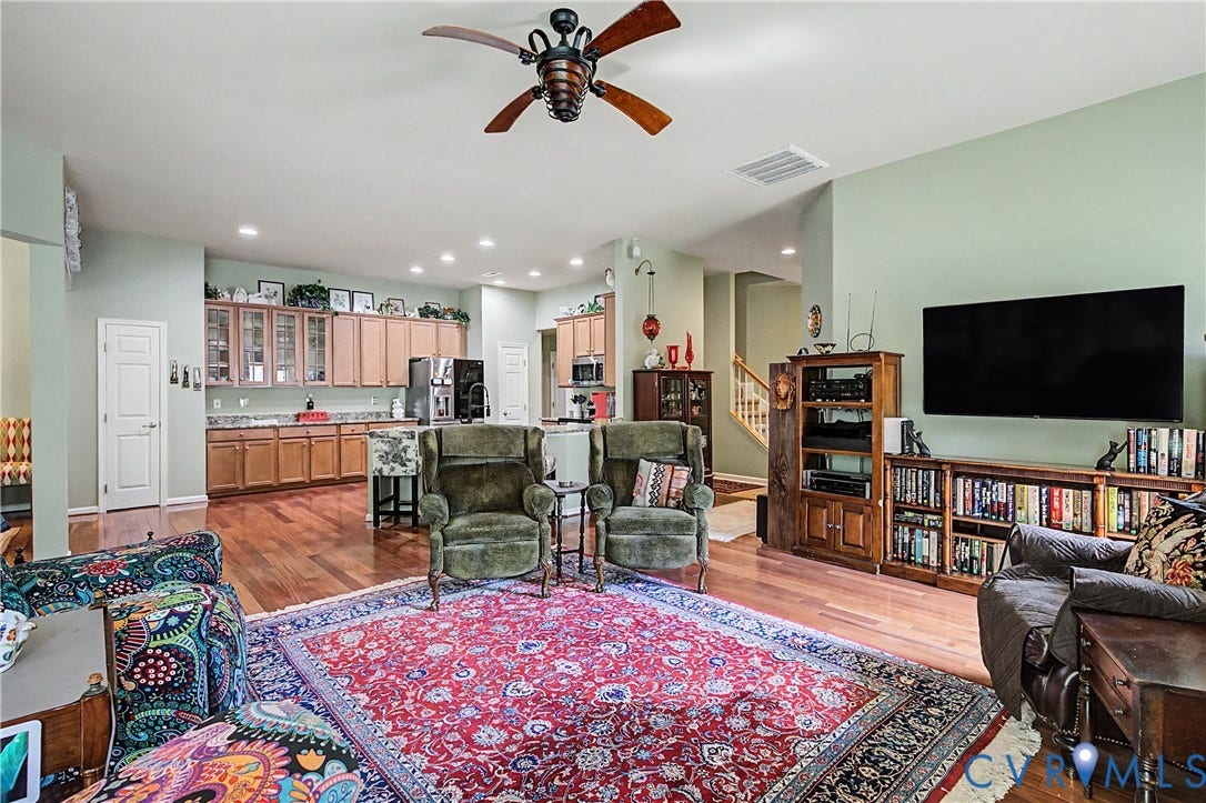 Family Room Featuring Open-Concept Living.