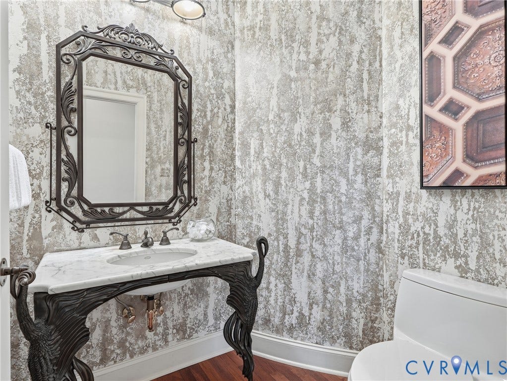 First floor powder room