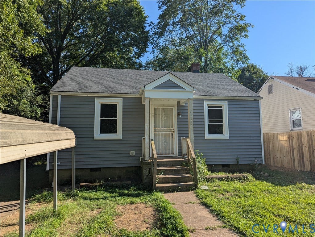 2218 Concord Avenue, Richmond, VA 23234 Light gray siding exterior with white window trim