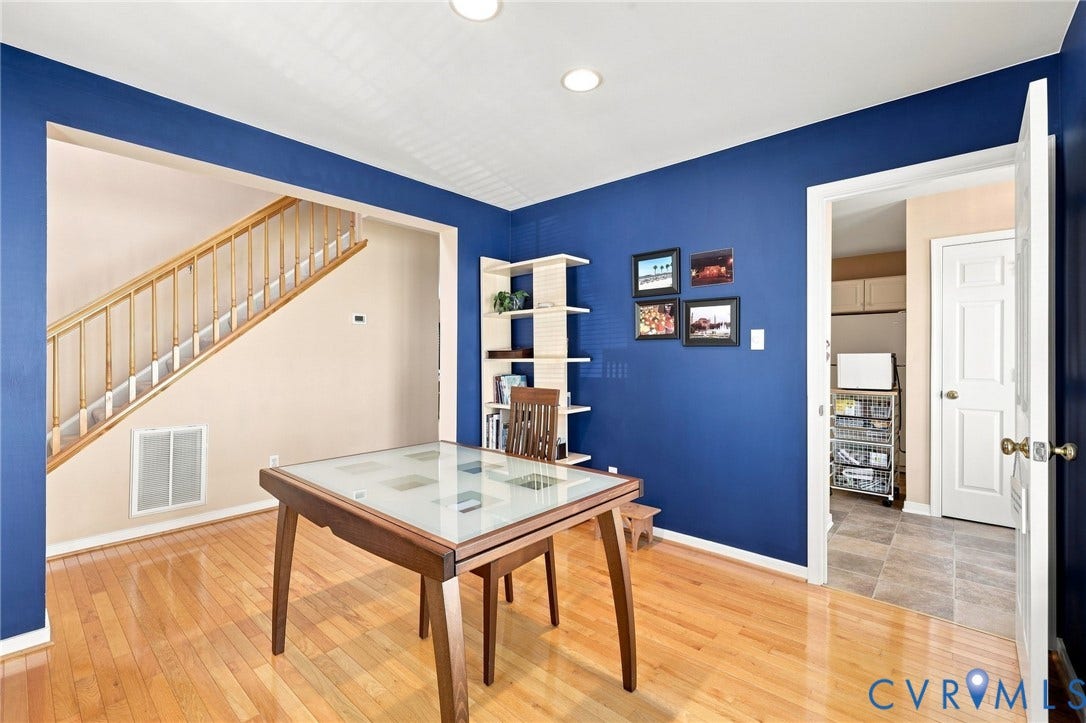 12309 Maybrook Lane, Wyndham, Glen Allen, VA 23059 Hardwood flooring throughout, recessed lighting, and a built-in shelving unit
