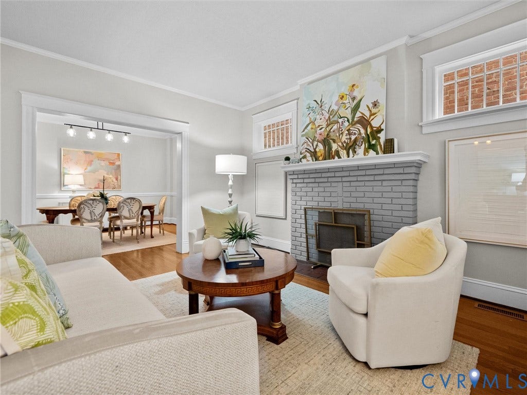 3403 W Franklin Street, Museum District, Richmond, VA 23221 Recently converted to gas fireplace (2025)