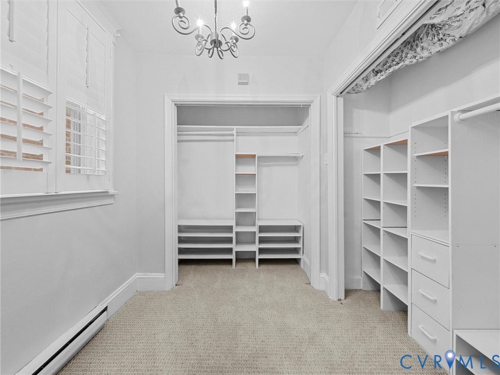 3403 W Franklin Street, Museum District, Richmond, VA 23221 One of two closets in the primary suite
