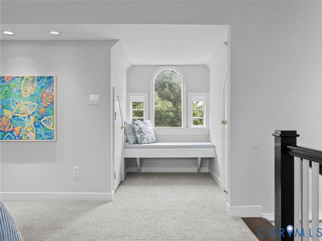 3403 W Franklin Street, Museum District, Richmond, VA 23221 Third level bedroom with beautiful bench nook