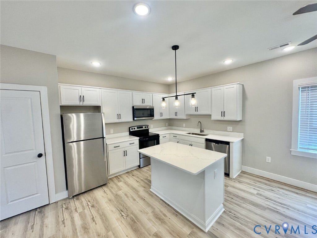 Kitchen will feature SS appliances, granite countertops and island