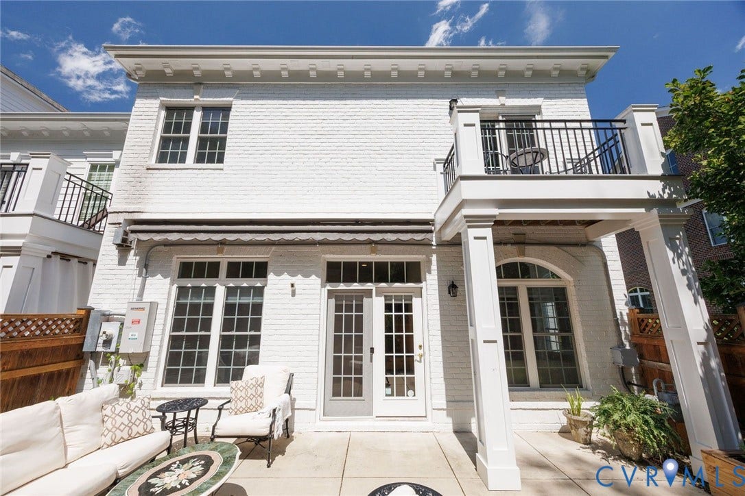 Back Patio and Balcony Entrance.
