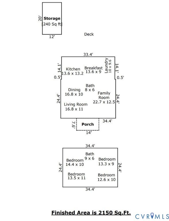 1311 Santa Rosa Road, Henrico, VA 23229 Here you can see the generous sized rooms and flow.