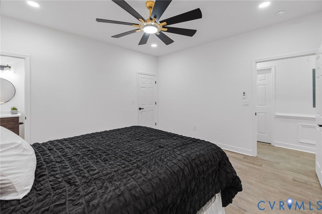 524 Cameron Street, Petersburg, VA 23803 Recessed lighting and a ceiling fan with integrated lighting