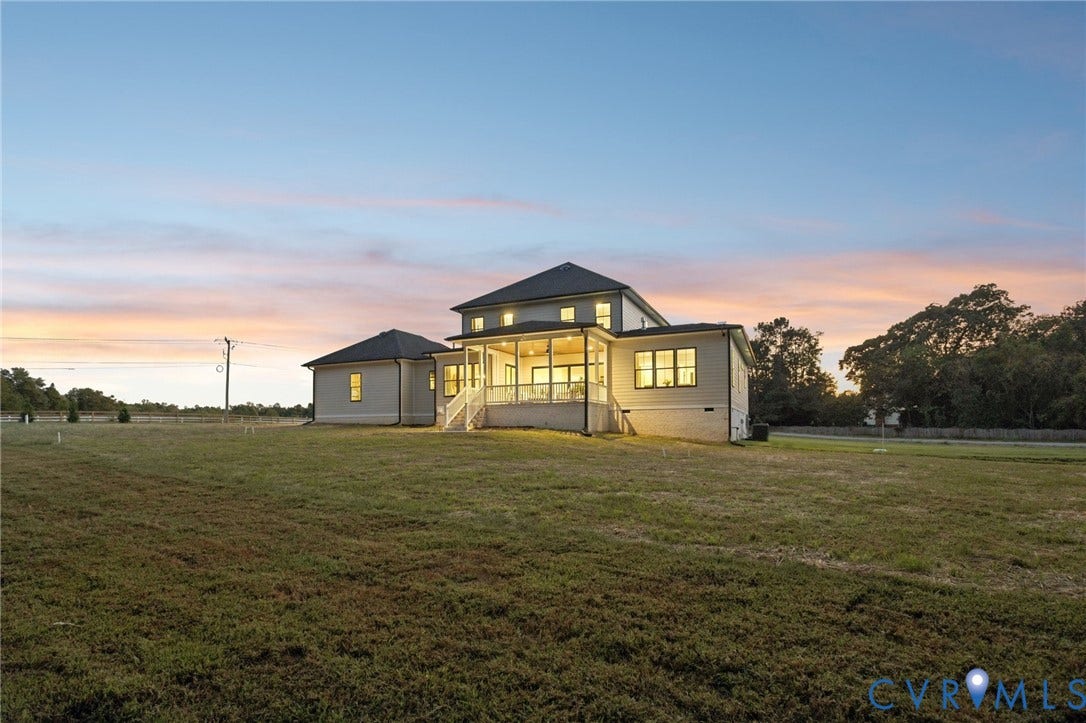 Lot 5 Olivet Church Road, Olivet Church Estates, New Kent, VA 23124 Expansive rear lawn