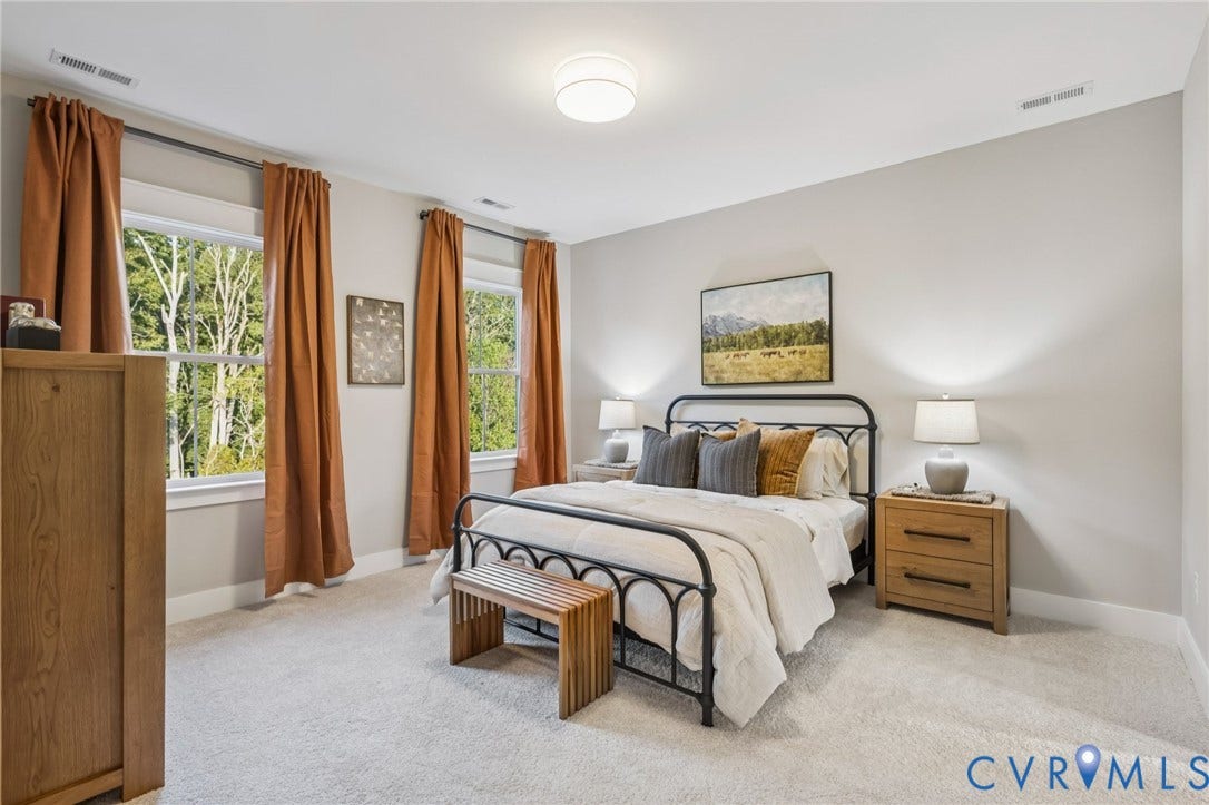 Lot 5 Olivet Church Road, Olivet Church Estates, New Kent, VA 23124 Plush carpet flooring, multiple windows, and a flush mount ceiling light