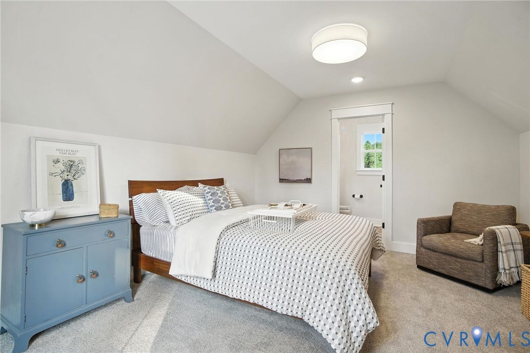 Lot 1 Needlewood Court, Olivet Church Estates, New Kent, VA 23124 Vaulted ceiling, recessed lighting, wood bed frame, wood-finish flooring, built-in window