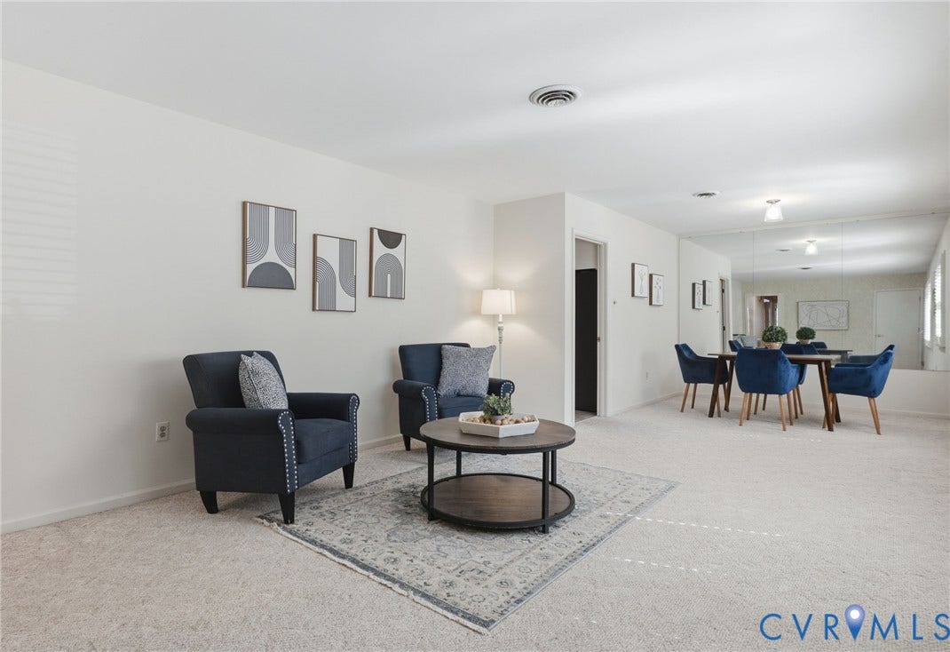 4810 Conduit Road, Colonial Heights, VA 23834 White wall paint, light-colored carpeting, recessed lighting, and wall-mounted mirrors