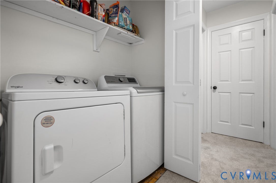 4525 Old Mesa Drive, North Chesterfield, VA 23237 Recessed laundry area with overhead shelving