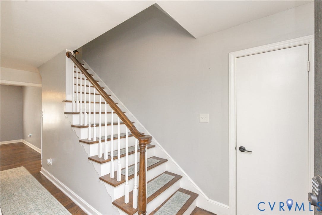 2502 Dolin Street, Hopewell, VA 23860 Wooden stairs leading upstairs