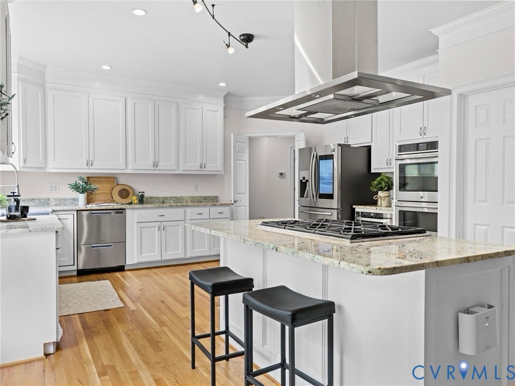 1700 Tigers Road, Manakin Sabot, VA 23103 Custom white cabinetry and granite counters.