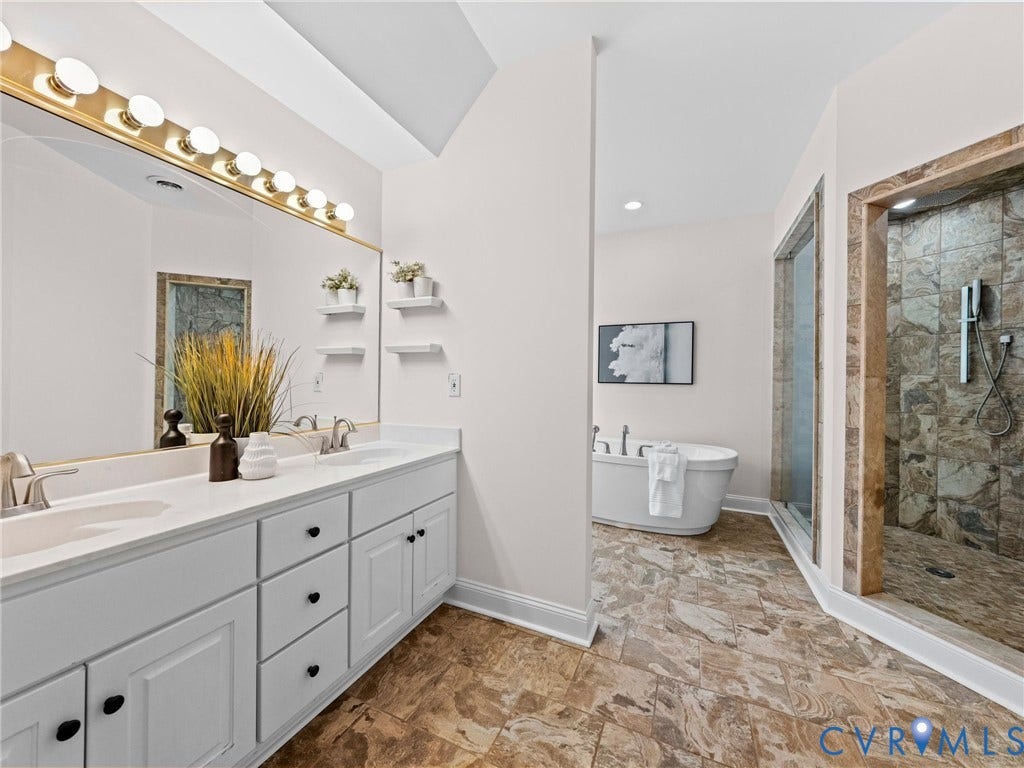 1700 Tigers Road, Manakin Sabot, VA 23103 Primary bath has been renovated.