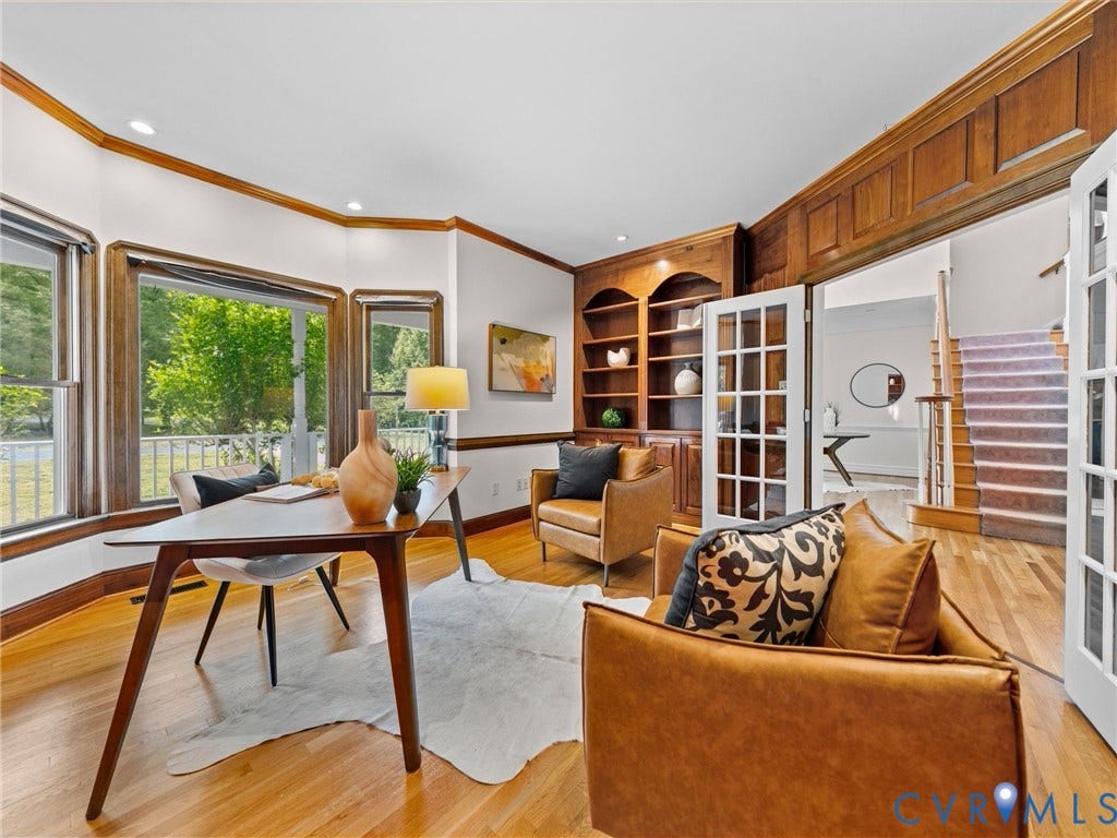 1700 Tigers Road, Manakin Sabot, VA 23103 French doors in the office for privacy if needed.