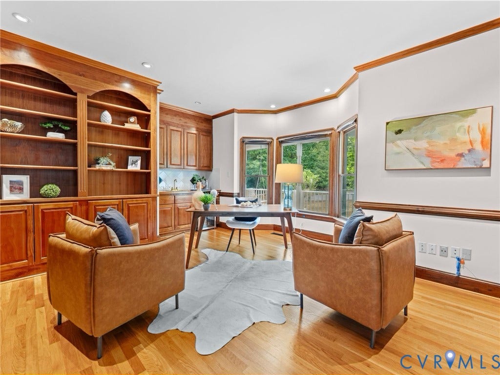 1700 Tigers Road, Manakin Sabot, VA 23103 Beautiful paneled office right off the foyer.