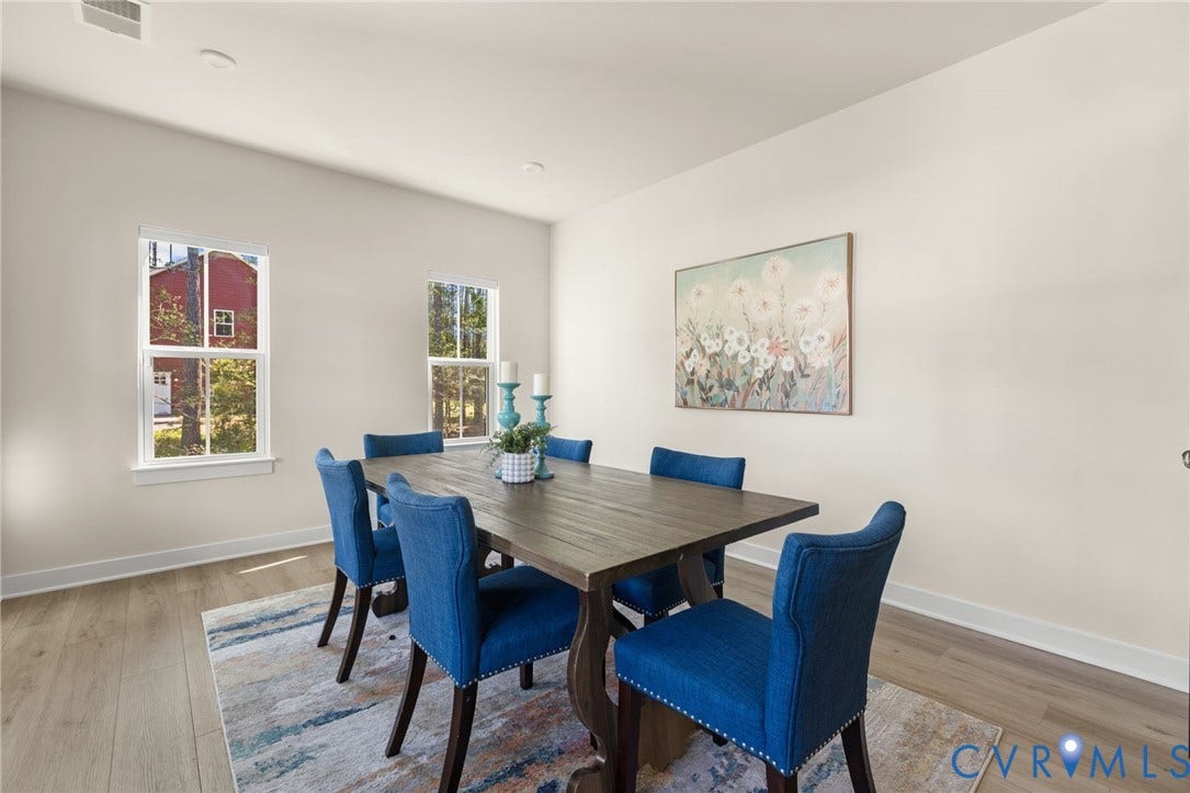 8618 McKibben Drive, The Highlands, Chesterfield, VA 23838 Recessed lighting, wood-finish flooring, white trim, and light-toned walls