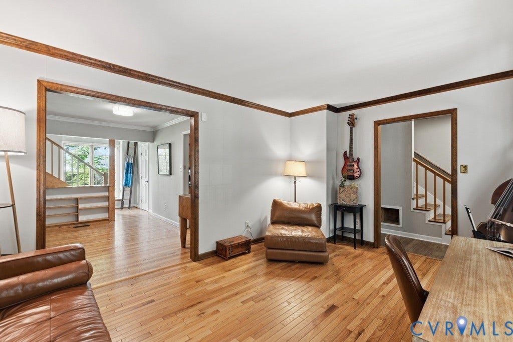 2416 Mountainbrook Drive, Crown Grant, Henrico, VA 23233 In the living room with view to the dining room on the left side of the picture.