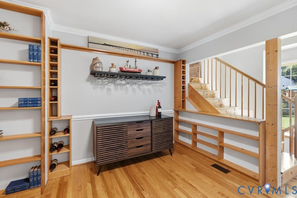 2416 Mountainbrook Drive, Crown Grant, Henrico, VA 23233 Dining room with wood flooring and built-ins,