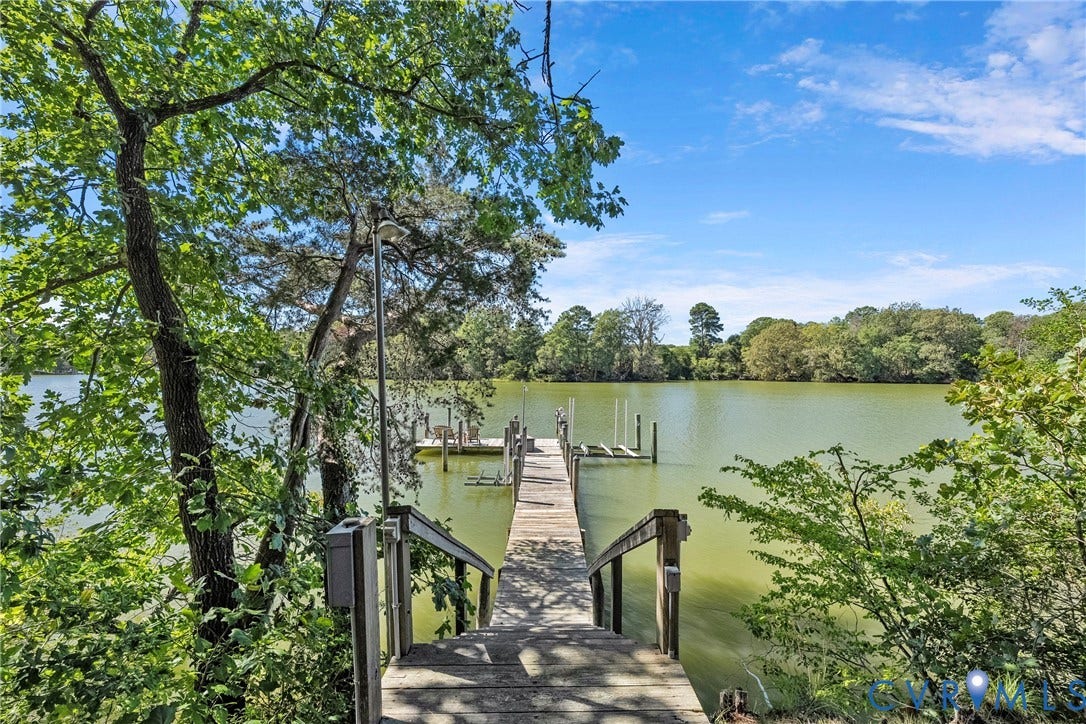 447 Tranquility Road, Reedville, VA 22539 Waterfront access with a private wooden pier and boat slips