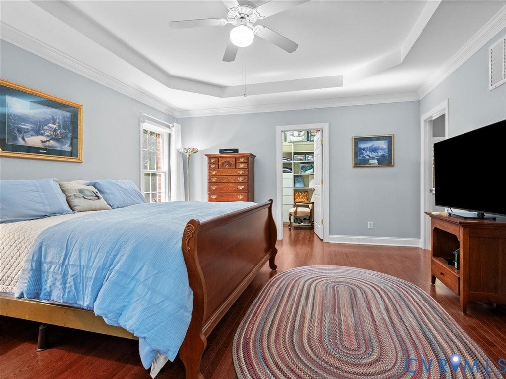 2901 Maple Grove West Lane, Maple Grove, Powhatan, VA 23139 Hardwood Floors and tray ceiling