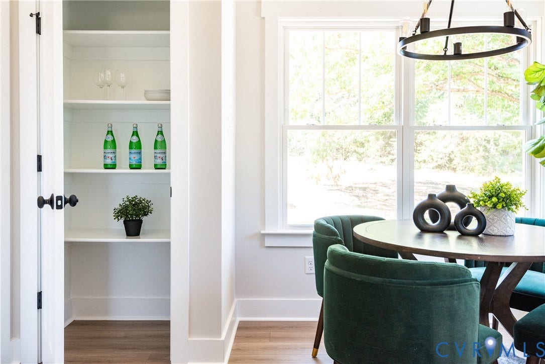 1343 Stokes Station Road, Goochland, VA 23063 Built-in pantry shelving, and a large window with white trim