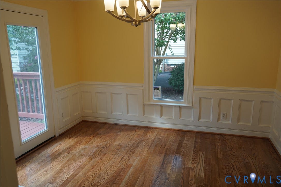 10227 Acworth Drive, Glen Allen, VA 23060 Hardwood floors and wainscot paneling