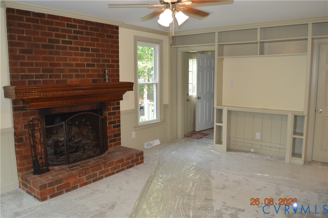 10227 Acworth Drive, Glen Allen, VA 23060 Family room with fireplace and built ins