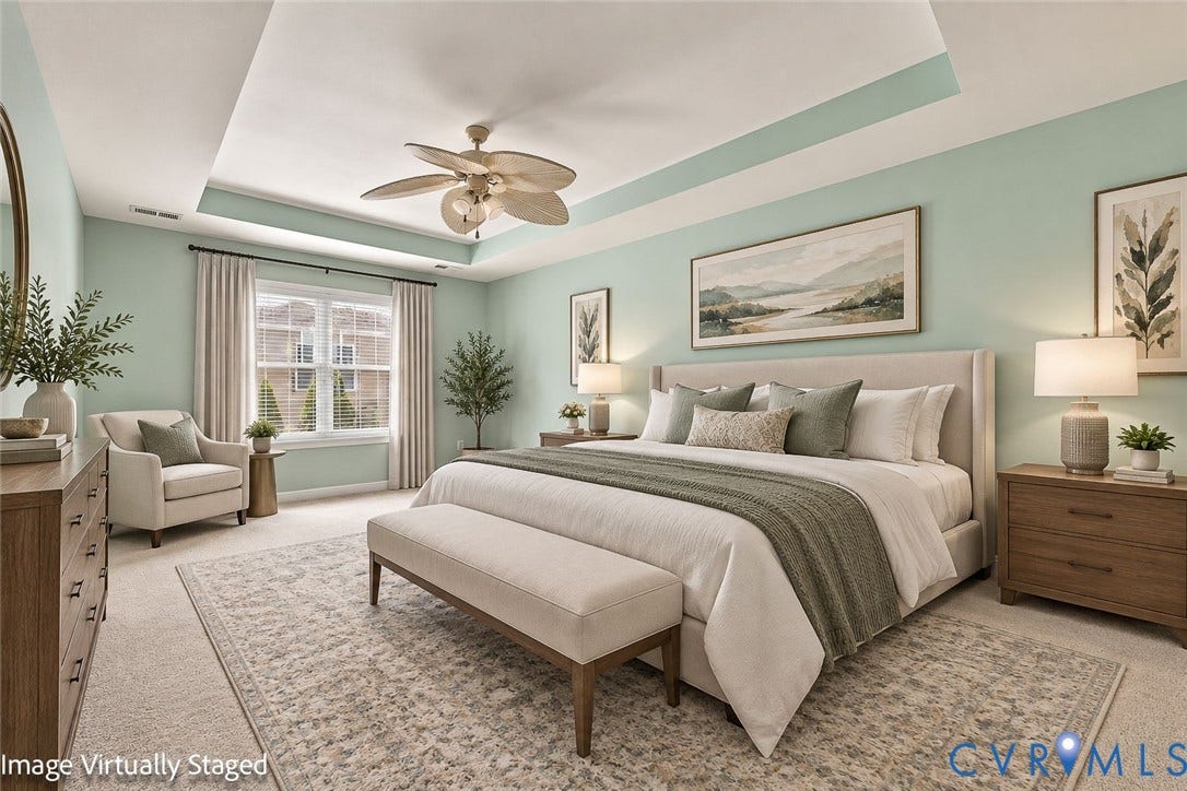 13805 Woodbridge Crossing Way, The Greens, Midlothian, VA 23112 VIRTUALLY STAGED primary bedroom
