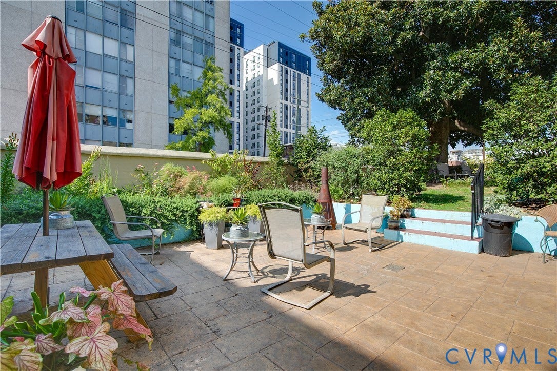 212 W Franklin Street, #U204, Monroe Ward, Richmond, VA 23220 Back patio area