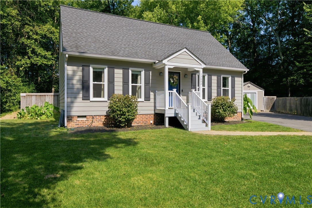 13602 Velvet Antler Place, Midlothian, VA 23112 Siding exterior with brick foundation and a gabled porch entry
