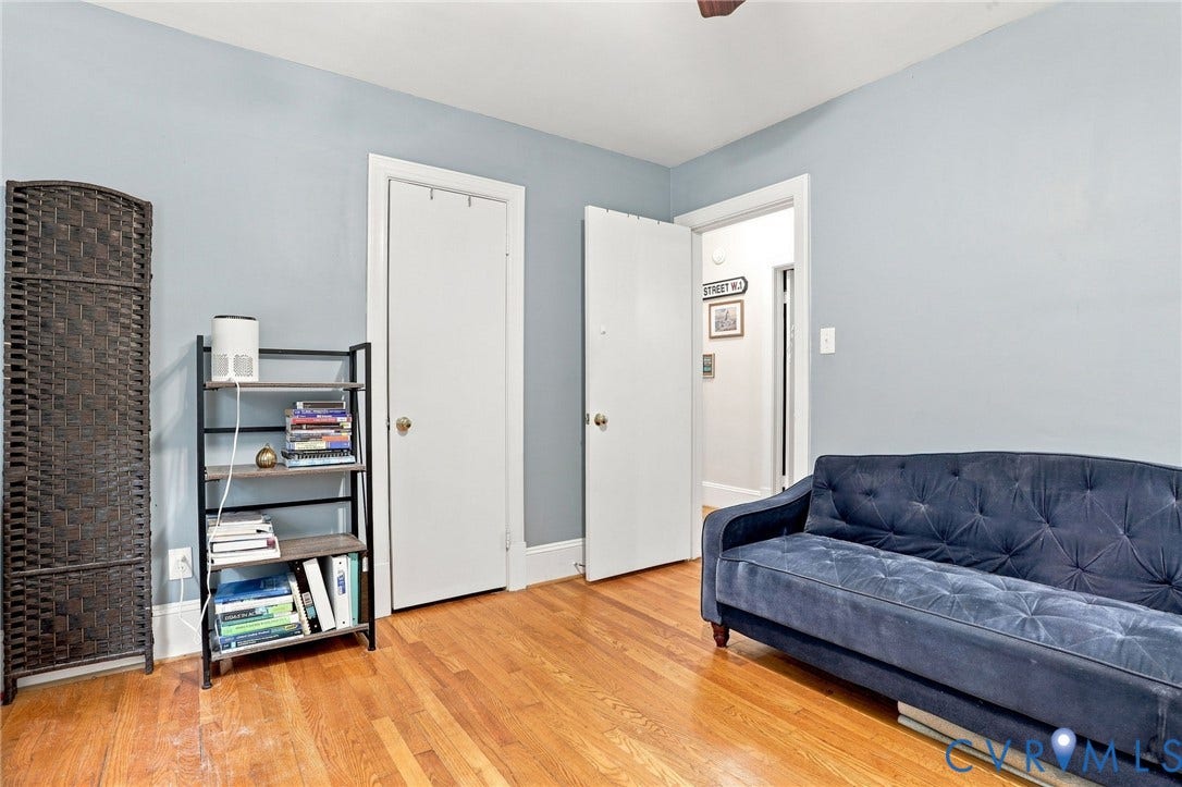 1427 Spring Grove Drive, Richmond, VA 23225 Hardwood flooring, painted walls, and white trim