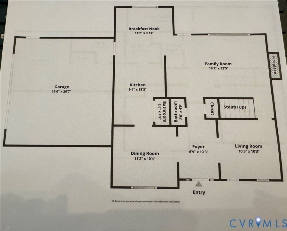 3522 Fairfield Road, Powhatan, VA 23139 Floor plan of 1st floor