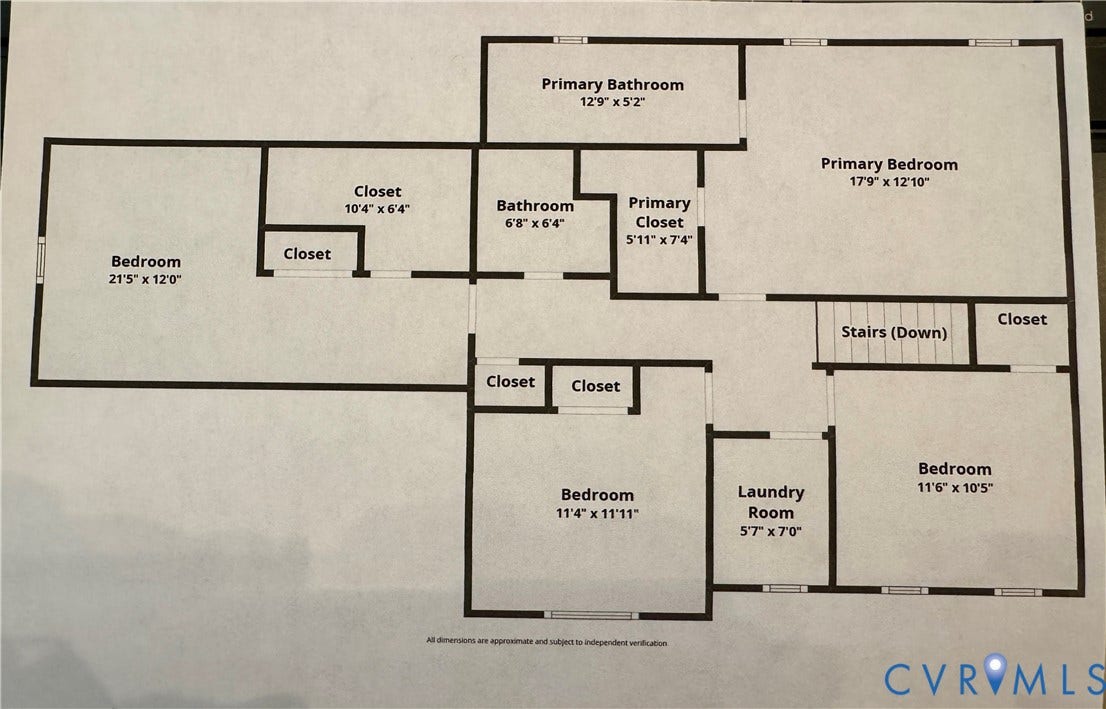 3522 Fairfield Road, Powhatan, VA 23139 Floor plan of 2nd floor