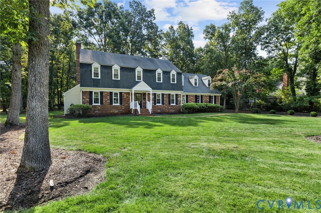 14411 Galloway Court, Salisbury, Midlothian, VA 23113 Brick exterior with white siding accents and a dark roof