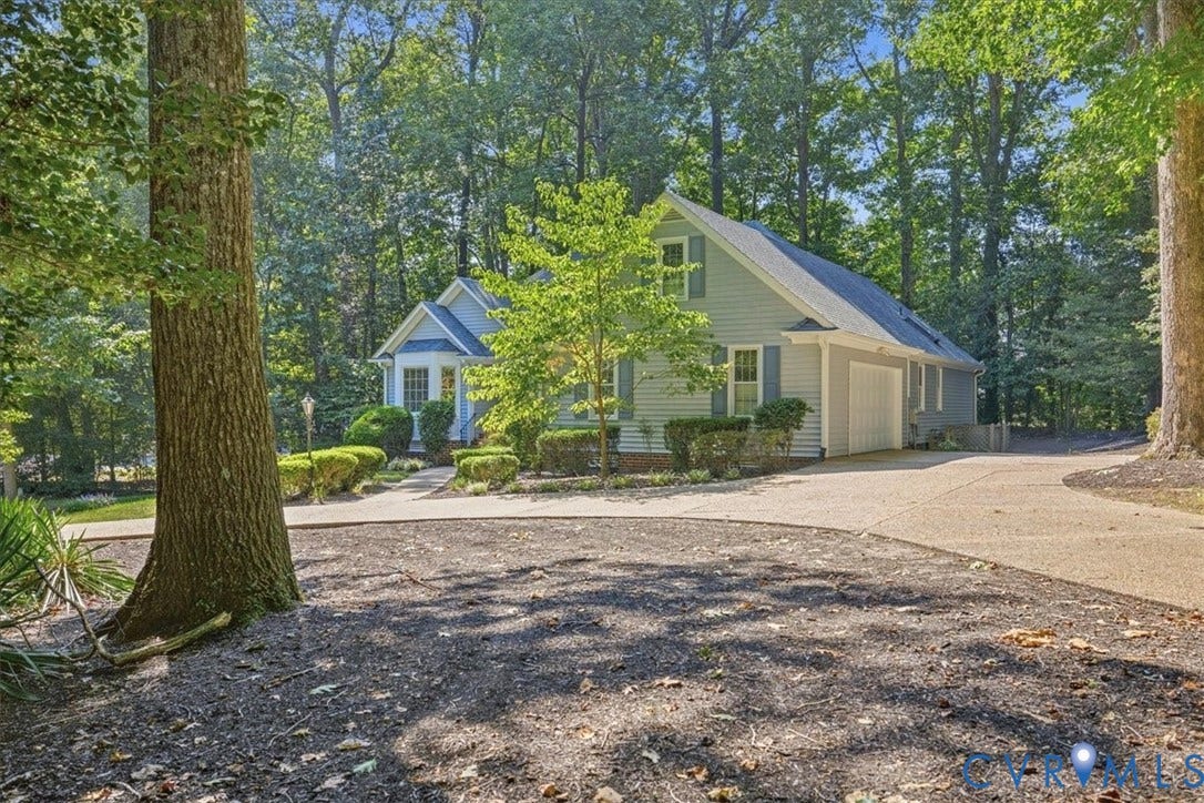 Light blue siding exterior with white trim
