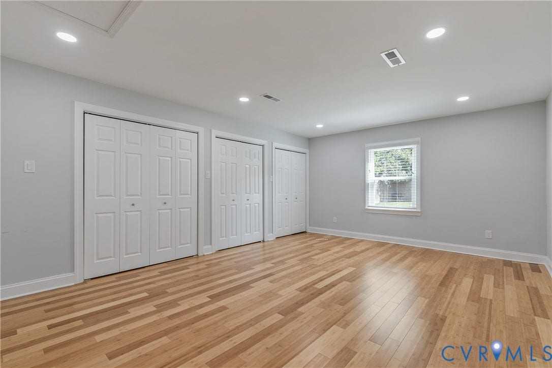 2203 Wedgewood Avenue, Henrico, VA 23228 Recessed lighting, wood-finish flooring, multiple closet storage, and a paneled window