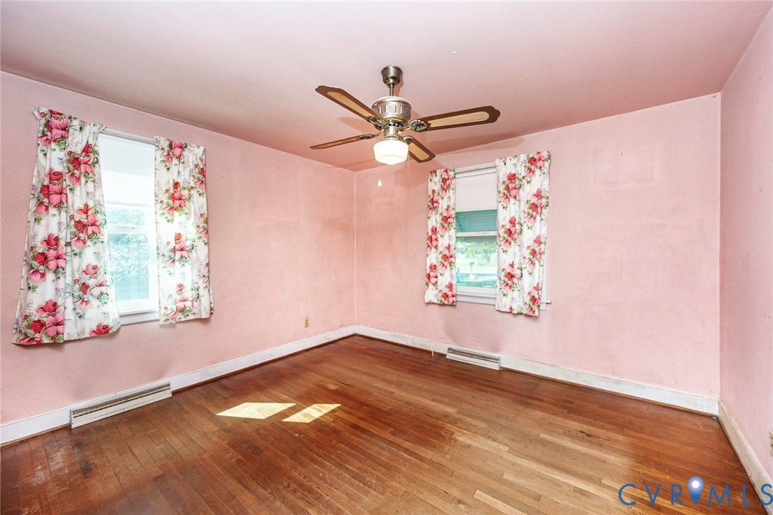 Primary BR with HW Floors and CF