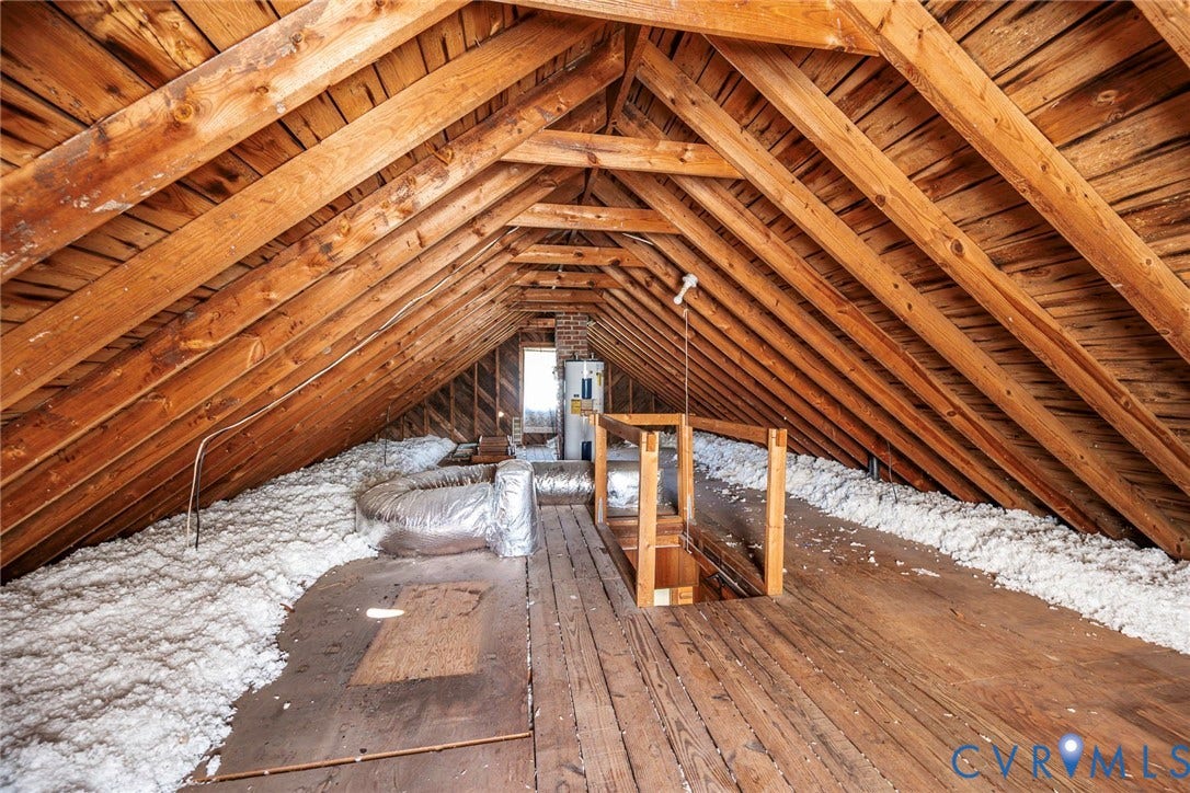 Attic with lots of storage space and room for expansion
