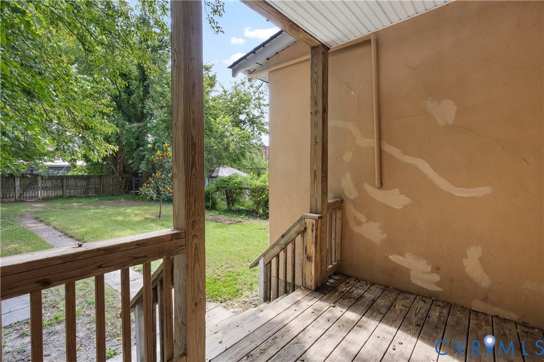 1304 Bainbridge Street, Manchester, Richmond, VA 23224 Covered rear porch