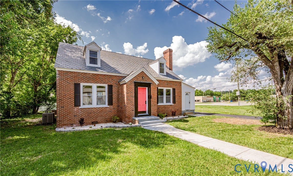 4008 River Road, Chesterfield, VA 23803 Brick exterior with white window trim and black shutters